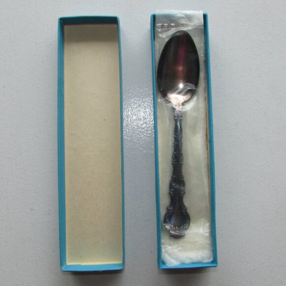 BIRKS Louis de France Silver Spoon - NEW in BOX - Vintage - Picture 1 of 6